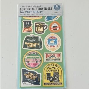 Traveler’s Company travelers notebook customized sticker set 2026
